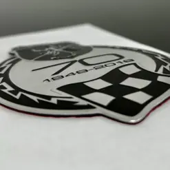 Alternative view of 1x Abarth 70 Jahre 595 Kühlergrill Emblem Fiat 500 METALL 9x7cm Logo Schriftzug Aufkleber