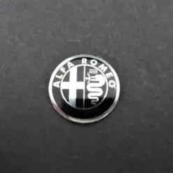 1x ALFA ROMEO Aufkleber 3D Schlüssellogo 14mm ALU Emblem Schriftzug selbstklebend SI – Bild 3