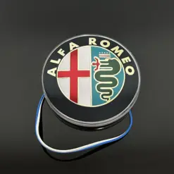 1x Alfa Romeo LED Plakette 75mm Emblem für Kühlergrill Schriftzug LOGO BLAU beleuchtet Heck Deckel Klappe für viele Modelle – Bild 3