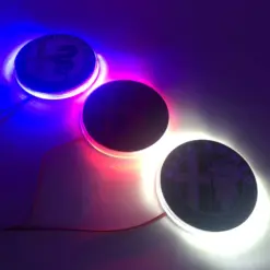1x Alfa Romeo LED Plakette 75mm Emblem für Kühlergrill Schriftzug LOGO BLAU beleuchtet Heck Deckel Klappe für viele Modelle – Bild 5