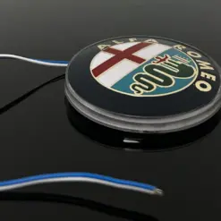 1x Alfa Romeo LED Plakette 75mm Emblem für Kühlergrill Schriftzug LOGO BLAU beleuchtet Heck Deckel Klappe für viele Modelle – Bild 8