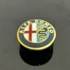1x Alfa Romeo Plakette 40mm Emblem Schriftzug LOGO 4cm mit Clip für viele Modelle