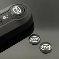 Alternative view of 1x BYD Schlüssel 14mm Aufkleber ALU Schlüssellogo Emblem Schriftzug LOGO Patch