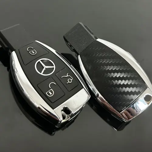 1x Carbon MERCEDES Funkschlüssel Gehäuse CARBON DESIGN Autoschlüssel Schlüssel Fernbedienung W203 W204 W205 W211 W212 W216