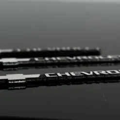 1x CHEVROLET 3D Aluschild 55x8mm Lenkrad Spiegel Aufkleber SPEAKER Logo Emblem – Bild 3