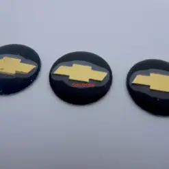 Alternative view of 1x Chevrolet Aufkleber 3D Schlüssellogo 14mm Emblem Schriftzug Logo ALU