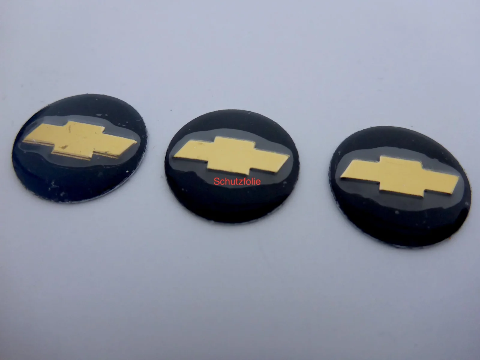 1x Chevrolet Aufkleber 3D Schlüssellogo 14mm Emblem Schriftzug Logo ALU – Bild 2