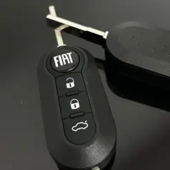 1x FIAT 500 Funkschlüssel LOGO Batterie SCHWARZ Autoschlüssel Fahrzeugschlüssel Schlüssel Fernbedienung – Bild 4