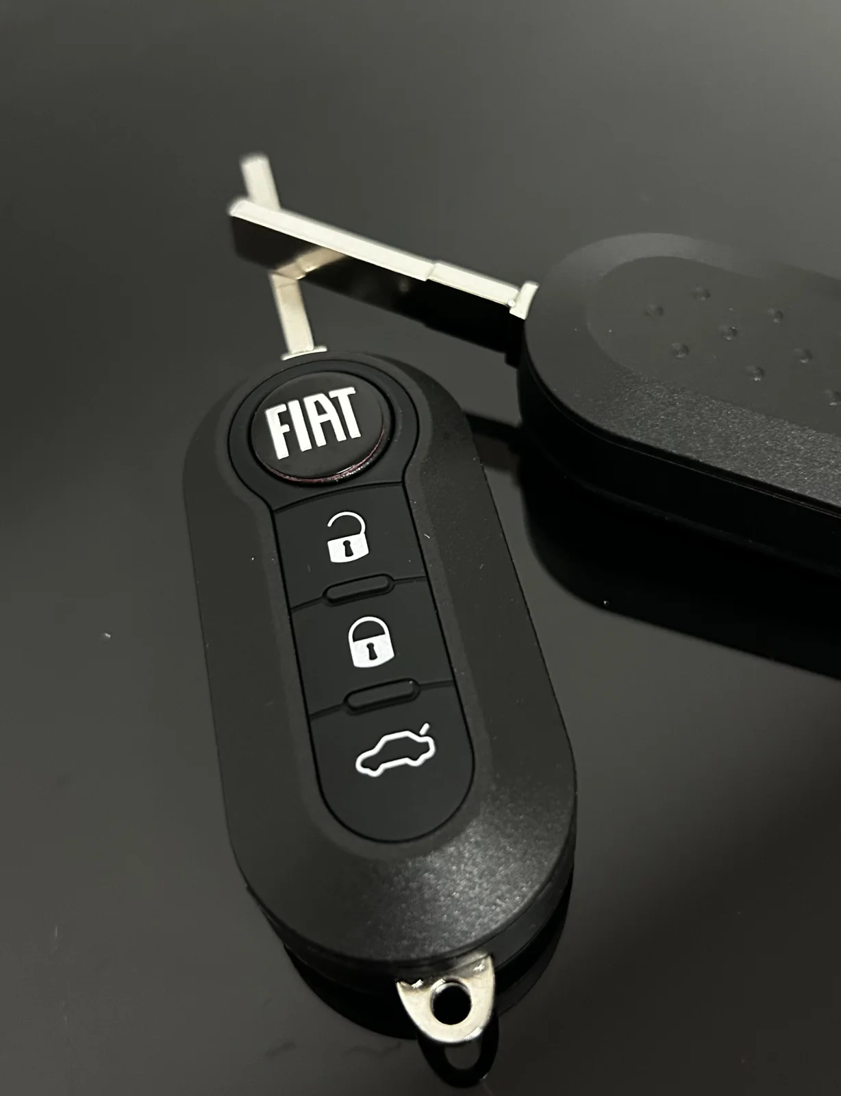 1x FIAT 500 Funkschlüssel LOGO Batterie SCHWARZ Autoschlüssel Fahrzeugschlüssel Schlüssel Fernbedienung – Bild 4