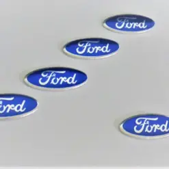 1x FORD Aufkleber Logo Schlüssellogo 18x7mm Emblem Schriftzug Ersatzemblem in Alu – Bild 6