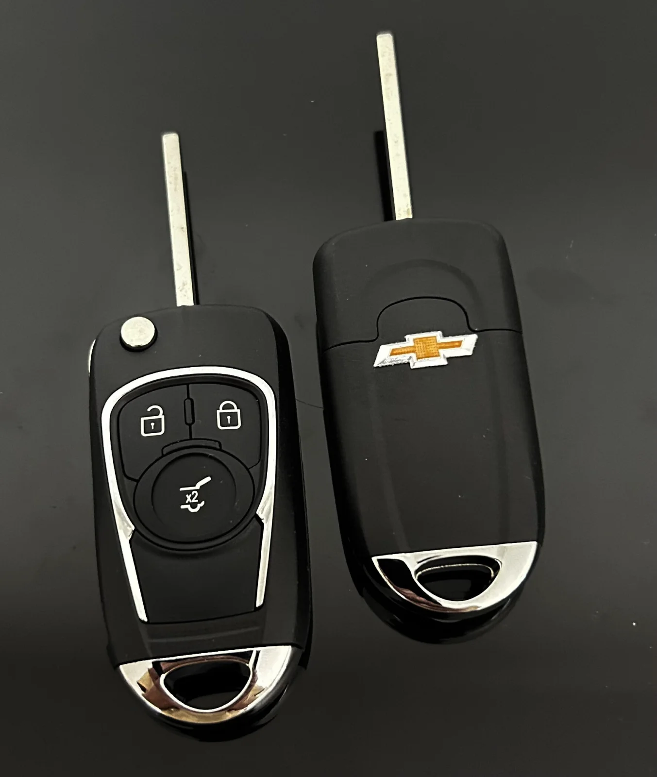 1x für Chevrolet 3 Tasten Schlüsselgehäuse + Emblem/Logo Cruze Epica Lova Impala Camaro Aveo Malibu Buick
