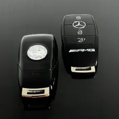1x für MERCEDES Funkschlüssel AMG in METALL schwarz glänzend Gehäuse Autoschlüssel Fahrzeugschlüssel Schlüssel Fernbedienung – Bild 8