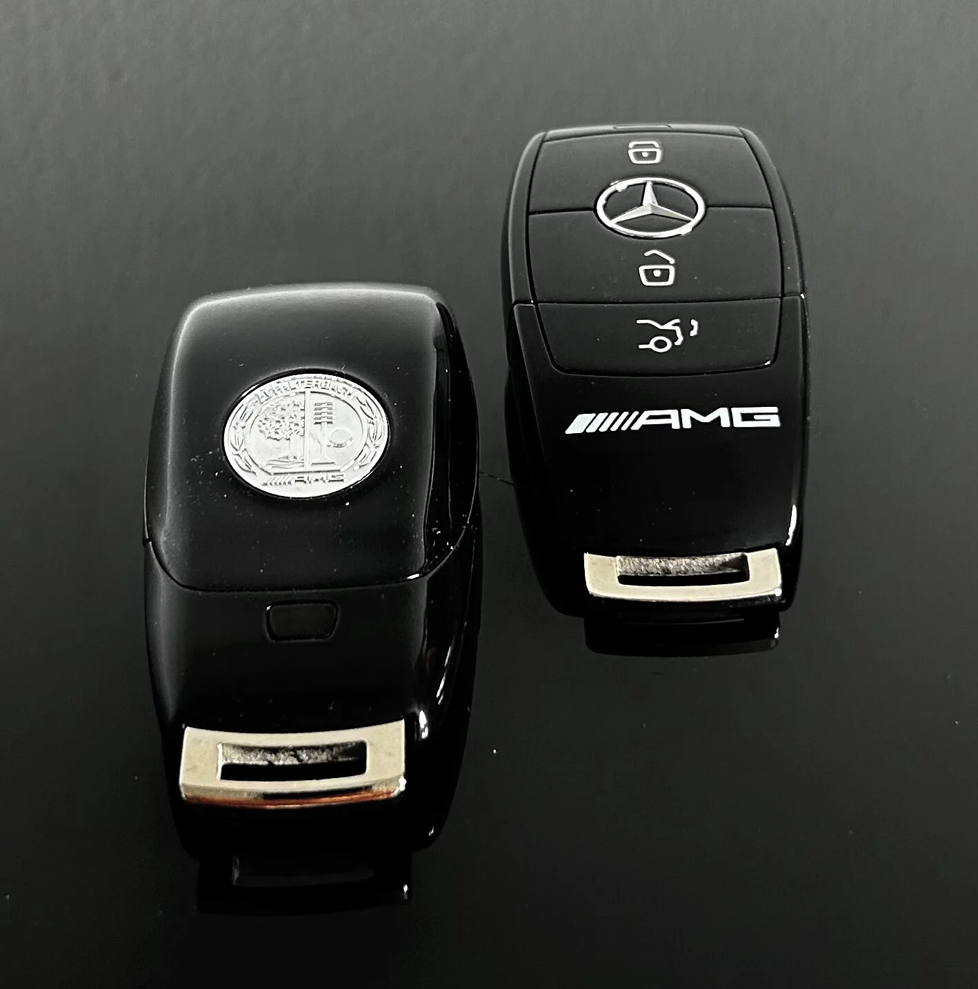 1x für MERCEDES Funkschlüssel AMG in METALL schwarz glänzend Gehäuse Autoschlüssel Fahrzeugschlüssel Schlüssel Fernbedienung – Bild 8