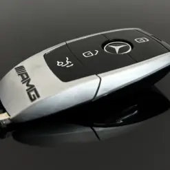 1x für MERCEDES Funkschlüssel AMG Schrift schwarz/silber Gehäuse Autoschlüssel Fahrzeugschlüssel Schlüssel Fernbedienung – Bild 4