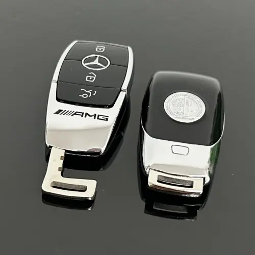 1x für MERCEDES Funkschlüssel in AMG METALL Chrom schwarz Gehäuse Autoschlüssel Fahrzeugschlüssel Schlüssel Fernbedienung – Bild 5