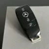 1x für MERCEDES Funkschlüssel in METALL schwarz glänzend Gehäuse Autoschlüssel Fahrzeugschlüssel Schlüssel Fernbedienung