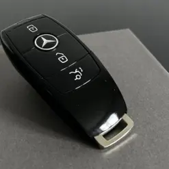 1x für MERCEDES Funkschlüssel in METALL schwarz glänzend Gehäuse Autoschlüssel Fahrzeugschlüssel Schlüssel Fernbedienung – Bild 2