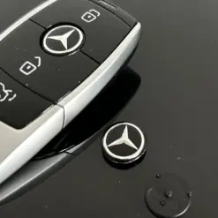 1x für MERCEDES Schlüsselemblem für Gehäuse wie abgebildet glänzend schwarz Schlüssellogo Emblem Schriftzug LOGO Stern