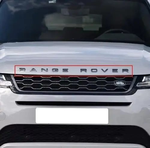 1x für RANGE ROVER Emblem Schild Aufkleber Motorhaube Deckel Schrift GRAU matt