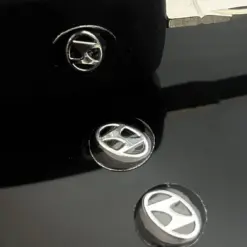 1x Hyundai Schlüssel 14mm Aufkleber ALU Schlüssellogo Emblem Schriftzug LOGO – Bild 2