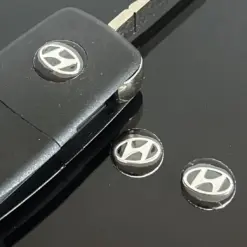 1x Hyundai Schlüssel 14mm Aufkleber ALU Schlüssellogo Emblem Schriftzug LOGO
