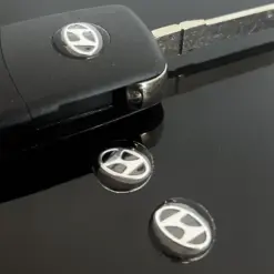 1x Hyundai Schlüssel 14mm Aufkleber ALU Schlüssellogo Emblem Schriftzug LOGO – Bild 3