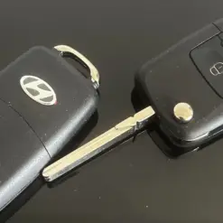 1x Hyundai Schlüssel OVAL 15mm Aufkleber ALU Schlüssellogo Emblem Schriftzug LOGO