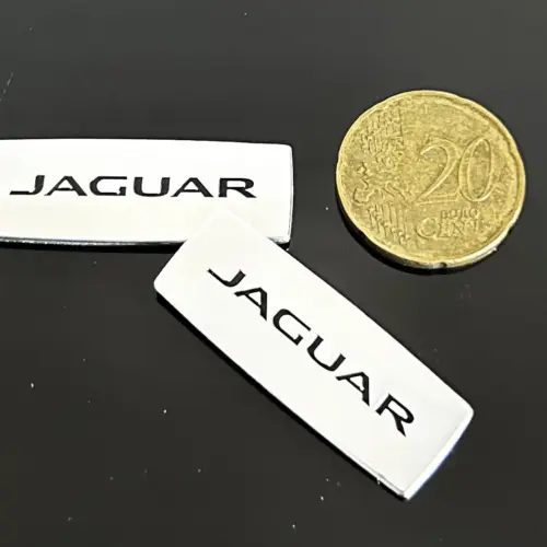 Alternative view of 1x JAGUAR original Aufkleber in Metall CHROM auch als Schlüssellogo Armaturen Emblem Schriftzug LOGO