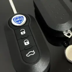 1x LANCIA Funkschlüssel LOGO Batterie SCHWARZ Autoschlüssel Fahrzeugschlüssel Schlüssel Fernbedienung – Bild 4
