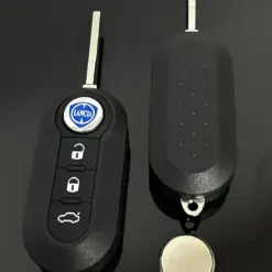 1x LANCIA Funkschlüssel LOGO Batterie SCHWARZ Autoschlüssel Fahrzeugschlüssel Schlüssel Fernbedienung – Bild 5