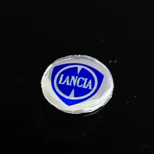 Alternative view of 1x LANCIA Schlüssel 14mm Aufkleber ALU Schlüssellogo Emblem Schriftzug LOGO Patch