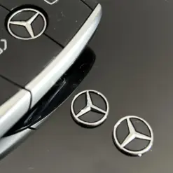1x MERCEDES Schlüssel 14mm Schlüssellogo Emblem Schriftzug LOGO original Stern