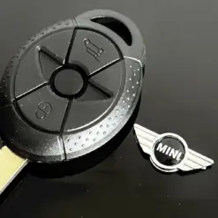 1x MINI Aufkleber 2 teilig Schlüssellogo Emblem Schriftzug Logo für Schlüssel ALU – Bild 6
