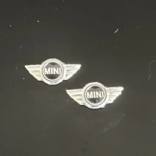 Alternative view of 1x MINI Aufkleber 3D Schlüssellogo 14x6mm Emblem Schriftzug Logo ALU