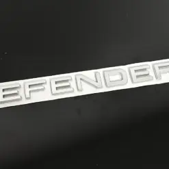 1x neu DEFENDER Emblem 205mm silber matt Schriftzug Logo OVP Range Rover Land Rover