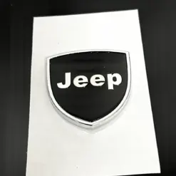 2x neu für JEEP Collection Schild Emblem Logo 4cm glänzend schwarz Aufkleber selbstklebend Schriftzug