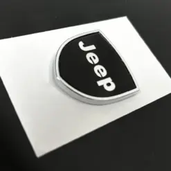 2x neu für JEEP Collection Schild Emblem Logo 4cm glänzend schwarz Aufkleber selbstklebend Schriftzug – Bild 3
