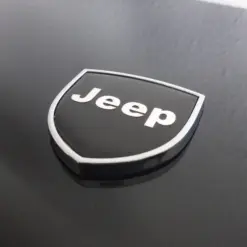 2x neu für JEEP Collection Schild Emblem Logo 4cm glänzend schwarz Aufkleber selbstklebend Schriftzug – Bild 4