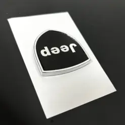 2x neu für JEEP Collection Schild Emblem Logo 4cm glänzend schwarz Aufkleber selbstklebend Schriftzug – Bild 6