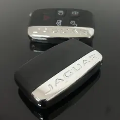1x NEU JAGUAR Schlüsselgehäuse 4 Tasten Metall Kunststoff schwarz mit Logo Emblem Autoschlüssel Fernbedienung – Bild 4