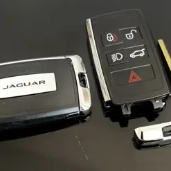 1x NEU JAGUAR Schlüsselgehäuse EDITION 4 Tasten Metall Kunststoff schwarz mit Logo Emblem – Bild 3