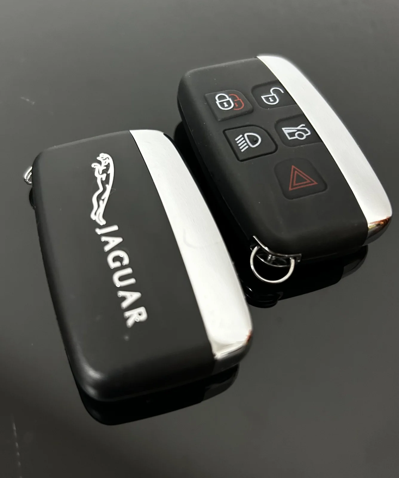 1x NEU JAGUAR Schlüsselgehäuse EDITION 4 Tasten Metall Kunststoff schwarz mit Logo Emblem – Bild 5