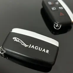 1x NEU JAGUAR Schlüsselgehäuse EDITION 4 Tasten Metall Kunststoff schwarz mit Logo Emblem – Bild 6