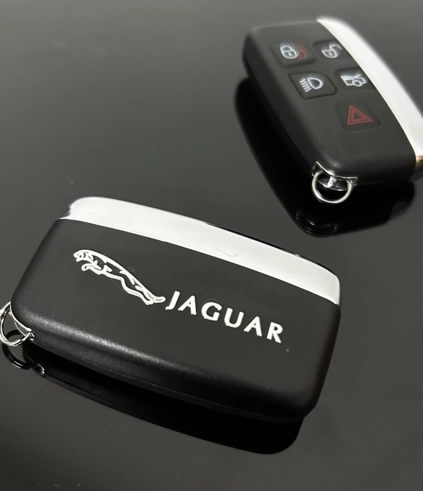 1x NEU JAGUAR Schlüsselgehäuse EDITION 4 Tasten Metall Kunststoff schwarz mit Logo Emblem – Bild 6