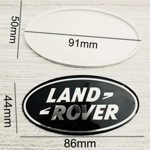 1x neu LAND ROVER Emblem + Trägerplatte 9 x 4,9cm grün/gold Emblem Schriftzug Logo Heck Grill LR053190 DAH100680 LR088950 – Bild 7