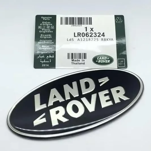 1x neu LAND ROVER Emblem + Trägerplatte 9 x 4,9cm schwarz/silber Emblem Schriftzug Logo Heck Grill LR053190 DAH100680 LR088950 – Bild 7