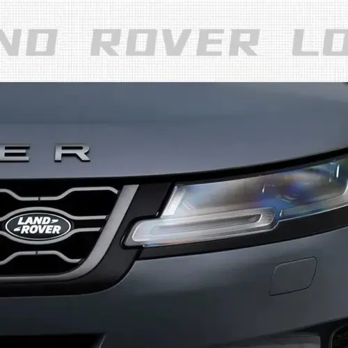 1x neu LAND ROVER Grill Emblem 8,6 x 4,3cm grün/gold Emblem Schriftzug Logo LR053190G – Ansicht 1