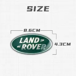 1x neu LAND ROVER Grill Emblem 8,6 x 4,3cm grün/gold Emblem Schriftzug Logo LR053190G – Bild 3