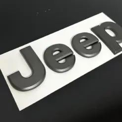 1x neu original Jeep Emblem 160mm GRAU matt Schriftzug Logo OVP Patch selbstklebend – Bild 3