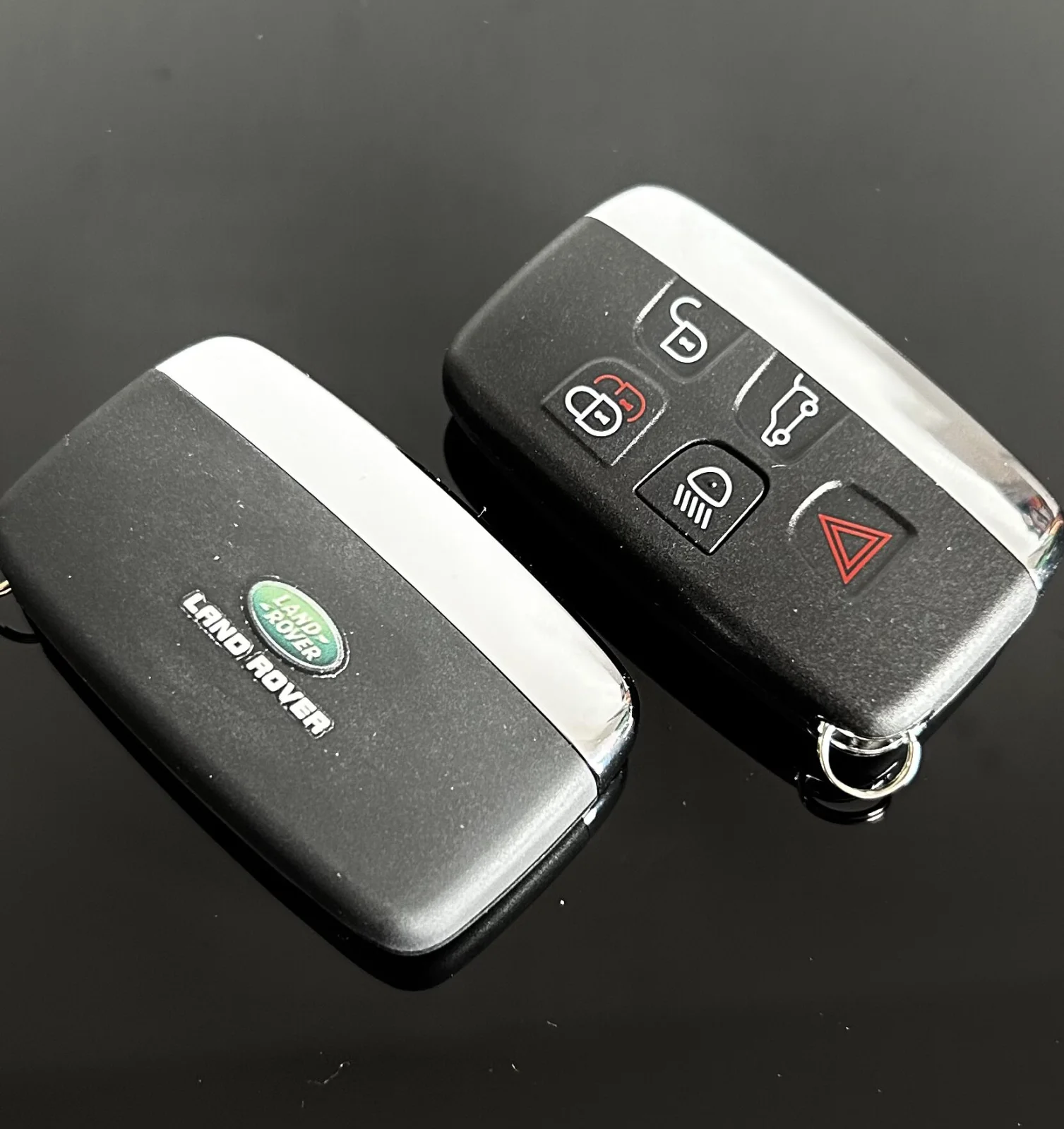 1x NEU Range Land Rover EDITION Schlüsselgehäuse 4 Tasten Metall Kunststoff schwarz mit Logo Emblem